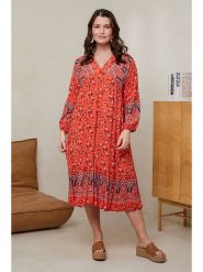 Curvy Lady Sukienka w kolorze pomarańczowym rozmiar: 40/42. Pomarańczowe sukienki Curvy Lady, bez wzorów, z wiskozy, klasyczne, bez kołnierzyka, bez ramiączek, midi. Za 87.61 zł.
