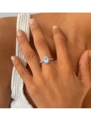 OR Carats Złoty pierścionek z diamentem i kamieniem szlachetnym rozmiar: 56. Szare pierścionki OR Carats, z diamentem, złote. Za 1,652.99 zł.