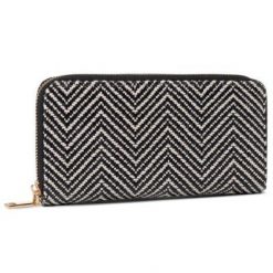 ACCCESSORIES 1W1-048-SS20 Czarny. Czarne portfele ACCCESSORIES, bez wzorów, z materiału. Za 49.99 zł.