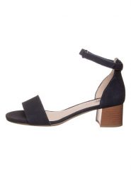 Ara Shoes Skórzane sandały w kolorze granatowym rozmiar: 36,5. Niebieskie sandały Ara Shoes, bez wzorów, z otwartym noskiem, bez obcasa, na koturnie, bez zapięcia. Za 154.79 zł.