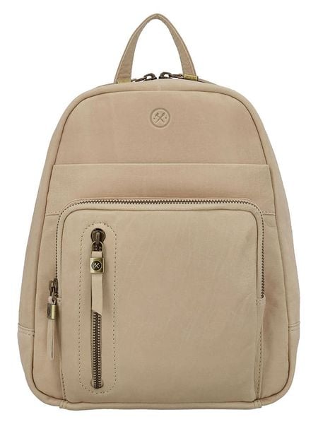 HIDE & STITCHES Skórzany plecak w kolorze beżowym - 23,5 x 28,5 x 8,5 cm rozmiar: onesize. Brązowe plecaki HIDE & STITCHES, bez wzorów, z materiału. Za 273.45 zł.