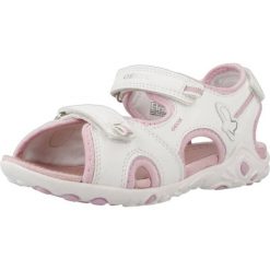 Sandały GEOX J SANDAL WHINBERRY G Biały. Białe sandały Geox, bez wzorów, z syntetyku, bez obcasa, bez zapięcia. Za 141.99 zł.