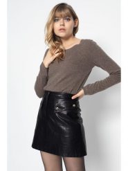 Perfect Cashmere Kaszmirowy sweter "Oprah" w kolorze szarobrązowym rozmiar: M. Brązowe swetry Perfect Cashmere, m, bez wzorów, z kaszmiru, bez ramiączek. Za 391.95 zł.