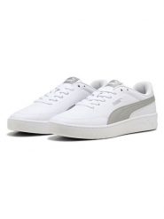 Puma Skórzane sneakersy "Court Classic" w kolorze biało-szarym rozmiar: 40,5. Białe trampki Puma, bez wzorów, bez zapięcia. Za 130.81 zł.