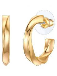 Yokoamii Pozłacane kolczyki-półkreole rozmiar: onesize. Żółte kolczyki Yokoamii, metalowe. Za 34.99 zł.