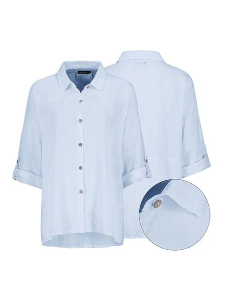 Eight2Nine Bluzka w kolorze błękitnym rozmiar: M/L. Niebieskie bluzki Eight2Nine, l, bez wzorów, bez kołnierzyka, bez ramiączek. Za 109.26 zł.