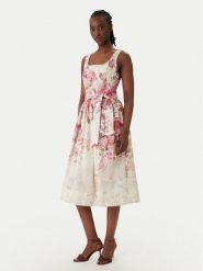 Rinascimento Sukienka koktajlowa CFC0020272002 Kremowy Regular Fit. Białe sukienki Rinascimento, m, bez wzorów, z wiskozy, wizytowe, bez kołnierzyka, bez ramiączek. Za 959.99 zł.