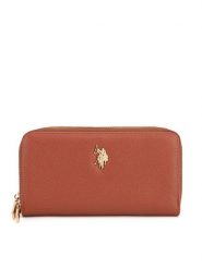 U.S. Polo Assn. Portfel BIUXT8382WVP Brązowy. Brązowe portfele U.S. Polo Assn., bez wzorów, z tworzywa sztucznego. Za 159.99 zł.