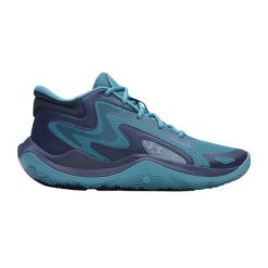 Buty do koszykówki Under Armour Jet '25. Niebieskie trekkingi Under Armour, z materiału, do koszykówki. Za 351.50 zł.