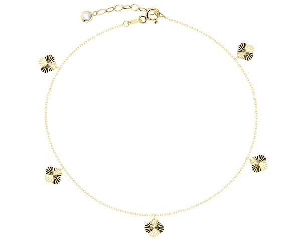 Złota bransoletka z cyrkonią - koniczyny. Żółte bransoletki Apart, z cyrkonią, złote. Za 1,119.00 zł.