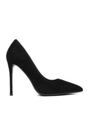 Eva Minge Szpilki EO-ELAINA-E134-20A Czarny. Czarne szpilki Eva Minge, bez wzorów, ze skóry, bez obcasa, na szpilce, bez zapięcia. Za 379.99 zł.