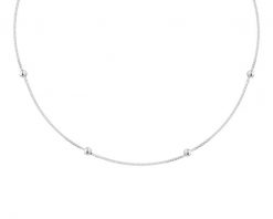 Naszyjnik srebrny z cyrkoniami - kulki. Szare naszyjniki Apart, z cyrkonią, srebrne. Za 159.00 zł.