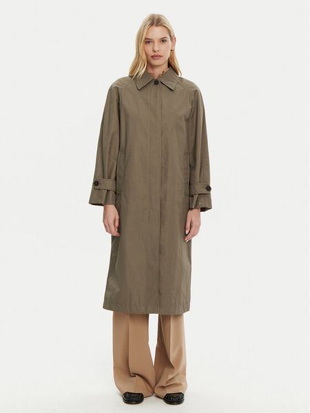 Tommy Hilfiger Płaszcz przejściowy WW0WW44412 Brązowy Relaxed Fit. Brązowe płaszcze TOMMY HILFIGER, l, bez wzorów, z bawełny, bez kaptura. Za 769.99 zł.