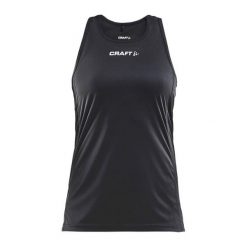 Tank top Craft rush singlet. Czarne topy Craft, bez wzorów, z poliesteru, bez kołnierzyka, bez ramiączek. Za 174.00 zł.