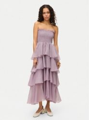 Vero Moda Sukienka koktajlowa Delilah 10330886 Fioletowy jasny Regular Fit. Fioletowe sukienki Vero Moda, m, bez wzorów, z syntetyku, wizytowe, bez kołnierzyka, bez ramiączek. Za 429.99 zł.