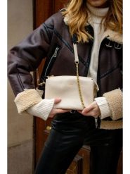 Victor & Hugo Paris Skórzana torebka "Perla" w kolorze srebrnym - 21 x 15 x 5 cm rozmiar: onesize. Brązowe torby na ramię Victor & Hugo Paris, bez wzorów, z materiału, na ramię, bez dodatków. Za 239.99 zł.