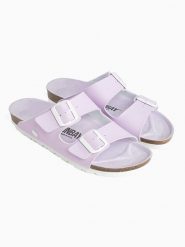 Sunbay Klapki "Trefle" w kolorze fioletowym rozmiar: 40. Różowe klapki Sunbay, bez wzorów, z otwartym noskiem, bez obcasa. Za 139.95 zł.