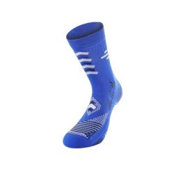 Skarpety piłkarskie unisex antypoślizgowe. Niebieskie skarpety R-EVENGE, bez wzorów, z poliamidu. Za 134.89 zł.