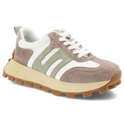 Beżowe Sneakersy Filippo Sportowe Obuwie Damskie. Białe obuwie sportowe Filippo, na wiosnę, bez zapięcia, trekkingowe. Za 219.00 zł.