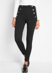 Legginsy Punto di Roma. Czarne legginsy bonprix, bez wzorów. Za 124.99 zł.