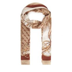 Szal Guess. Brązowe szaliki Guess, z aplikacjami. Za 219.99 zł.