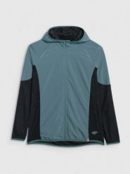 4F Bluza do biegania w terenie Primaloft Active damska - turkusowa XS. Niebieskie bluzy 4f, xs, bez wzorów, bez kaptura. Za 299.99 zł.