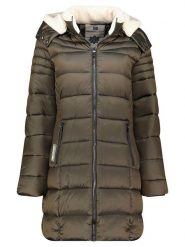 Geographical Norway Płaszcz pikowany "Carenne" w kolorze khaki rozmiar: XXL. Brązowe płaszcze Geographical Norway, xxl, bez wzorów, bez kaptura. Za 192.33 zł.