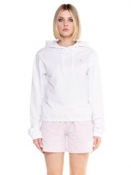 Bluza lekka z bawełna z kaptur na co dzień. Białe bluzy LEONE 1947 APPAREL, xl, bez wzorów, z bawełny, bez kaptura. Za 126.26 zł.