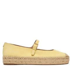 Espadryle LAUREN RALPH LAUREN. Żółte espadryle Lauren Ralph Lauren, bez wzorów, bez obcasa, bez zapięcia. Za 689.99 zł.