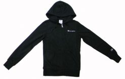 Bluza damska Champion Full Zip Hoodie Sweatshirt 118099. Czarne bluzy Champion, s, z aplikacjami, z bawełny, bez kaptura. Za 216.99 zł.