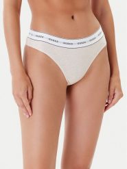 Guess Stringi O97E04 KBBU1 Beżowy. Brązowe stringi Guess, z aplikacjami, z bawełny. Za 79.99 zł.