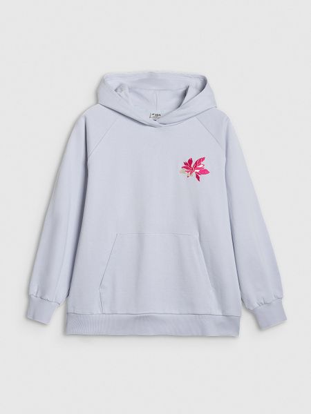 4F Bluza dresowa oversize nierozpinana z kapturem damska - niebieska M/L. Niebieskie bluzy 4f, l, bez wzorów, z bawełny, z kapturem. W wyprzedaży za 119.99 zł.