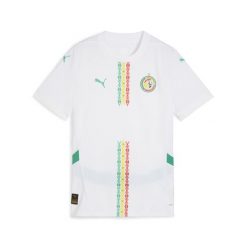 Damska koszulka domowa Senegal 2025 PUMA. Białe bluzki Puma, xl, z aplikacjami, sportowe, bez kołnierzyka, bez ramiączek. Za 419.00 zł.