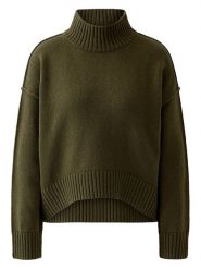 Oui Sweter w kolorze khaki rozmiar: 44. Brązowe swetry Oui, bez wzorów, bez ramiączek. Za 404.99 zł.