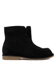 Bronx Botki 47645-OC Czarny. Czarne botki Bronx, bez wzorów, ze skóry, bez obcasa, na płaskiej podeszwie, bez zapięcia. Za 539.99 zł.
