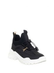 Patrizia Pepe Sneakersy w kolorze czarnym rozmiar: 38. Czarne trampki Patrizia Pepe, bez wzorów, z materiału, za kostkę, bez zapięcia. Za 334.60 zł.