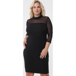 Czarna Sukienka Nanette. Czarne sukienki Born2be, na co dzień, l, bez wzorów, z dzianiny, wizytowe, bez kołnierzyka, bez ramiączek, midi, proste. Za 69.99 zł.