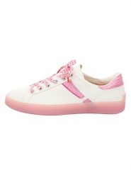 Think! Skórzane sneakersy "Turna" w kolorze biało-jasnoróżowym rozmiar: 41,5. Białe trampki Think!, bez wzorów, bez zapięcia. Za 250.35 zł.