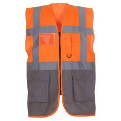Kamizelka Odblaskowa Unisex Dla Dorosłych Z Recyklingu. Brązowe koszulki sportowe YOKO, bez wzorów, bez ramiączek. Za 81.99 zł.