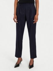 Weekend Max Mara Spodnie materiałowe Caldaia 2425136132 Granatowy Straight Fit. Niebieskie spodnie materiałowe Weekend Max Mara, bez wzorów, z materiału. Za 469.99 zł.