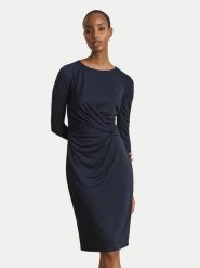 LAUREN RALPH LAUREN Sukienka dzianinowa 200P14033001 Granatowy Slim Fit. Niebieskie sukienki Lauren Ralph Lauren, bez wzorów, z dzianiny, bez kołnierzyka, bez ramiączek. Za 1,199.00 zł.