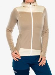Bluza z kapturem damska Ortovox Fleece Light Hoody. Zielone bluzy ORTOVOX, xs, bez wzorów, z elastanu, z kapturem. Za 691.89 zł.