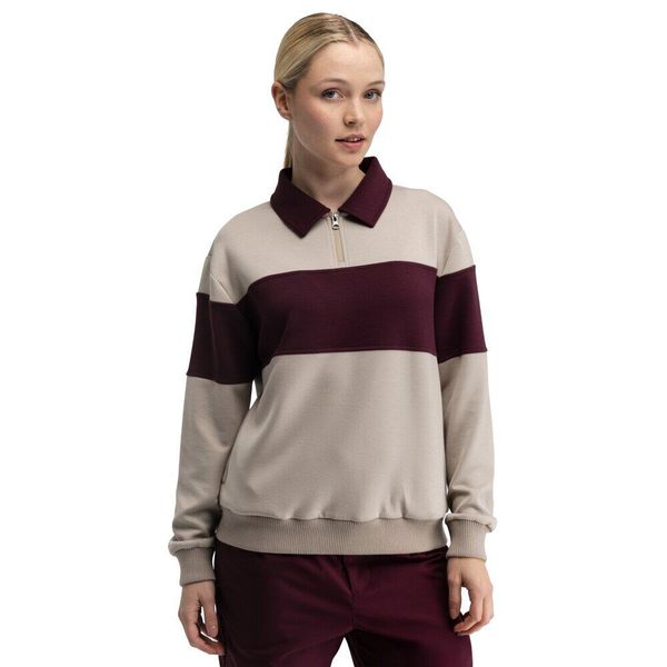 Damska bluza golfowa Siroko Eagle-W Sand. Brązowe bluzy SIROKO, xl, bez wzorów, z materiału, bez kaptura. Za 205.60 zł.
