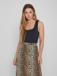 Vila Top w kolorze czarnym rozmiar: XL. Czarne topy Vila, xl, bez wzorów, bez kołnierzyka, bez ramiączek. Za 32.98 zł.