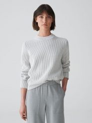 OPUS Sweter "Padollo" w kolorze szaro-białym rozmiar: L. Białe swetry Opus, l, bez wzorów, bez ramiączek. Za 249.95 zł.