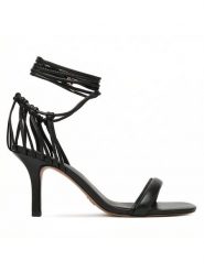 Patrizia Pepe Sandały 8X0103/L026-K103 Czarny. Czarne sandały Patrizia Pepe, bez wzorów, ze skóry, bez obcasa, na szpilce, bez zapięcia. Za 1,269.00 zł.