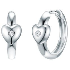 Lulu & Jane Serce Srebro wysokiej pr óby Brylant Kolczyki koła 1 ct Damski. Białe kolczyki Lulu & Jane, z brylantem, srebrne. Za 459.99 zł.
