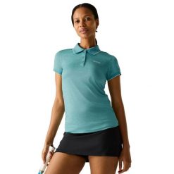 Damska Koszulka Polo Remex II. Niebieskie koszulki polo Regatta, bez wzorów, z jersey, bez kołnierzyka, bez ramiączek. Za 47.99 zł.
