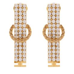 Klipsy Elisabetta Franchi. Żółte kolczyki Elisabetta Franchi, złote, z klipsem. Za 839.99 zł.