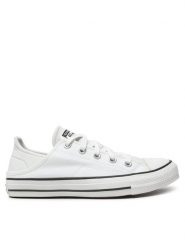Converse Trampki Chuck Taylor All Star Crush Heel Ox A03076C Biały. Białe trampki Converse, bez wzorów, z materiału, bez zapięcia. Za 189.99 zł.